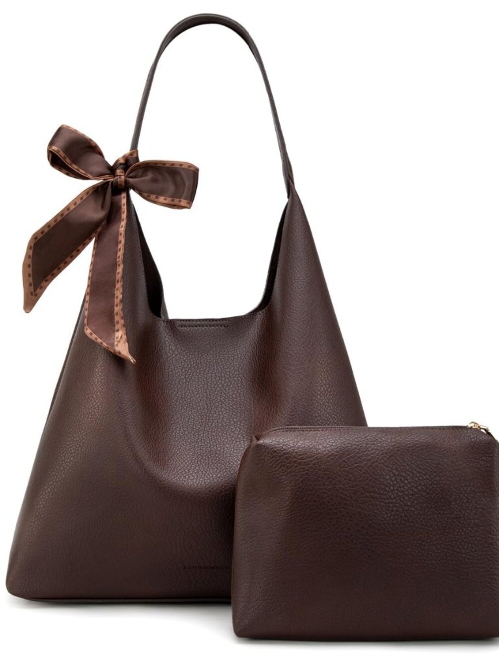 Slouchy Hobo Bag for Women Shoulder Purses and Handbags with Scarf
